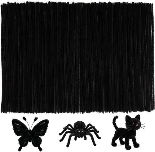 Vista 15 de Limpiapipas Suministros de Artesanía Tallos de chenilla para manualidades de bricolaje Purpurina dorada+plata