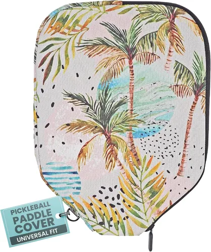 Vista 26 de Palms-O-Aces Pickleball Paddle Cover Canvas Padded Pickleball Paddles Sleeve with Zipper Lightweight Protective Paddle Case for Standard Paddles