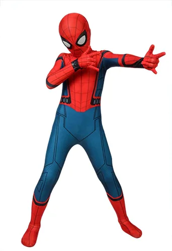 Vista 2 de Yakogy Disfraz de superhéroe para niños, disfraz de Halloween, traje Zentai 3D de elastano