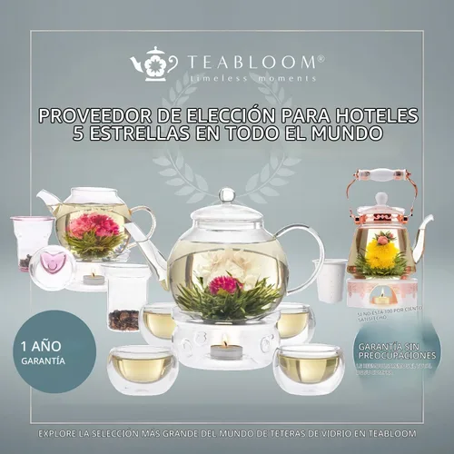 Vista 9 de Teabloom Tetera y tetera de vidrio todo en uno – Tetera de vidrio de borosilicato resistente al calor con infusor de té suelto de acero inoxidable