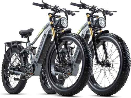 Vista 14 de Electric Bike for Adults 1500W Peak 30 MPH E-Bike 70-140 Mile, 48V 20/40 Ah Removable Battery, 26" Fat Tire Electric Dirt Bike, Full Suspension