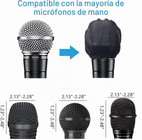 Vista 2 de 400 PCS (paquete de 200) Fundas de Higiene para Micrófono Desechables No Tejidas de Mano Cubierta de Micrófono Pantalla Antiviento Tapa Protectora