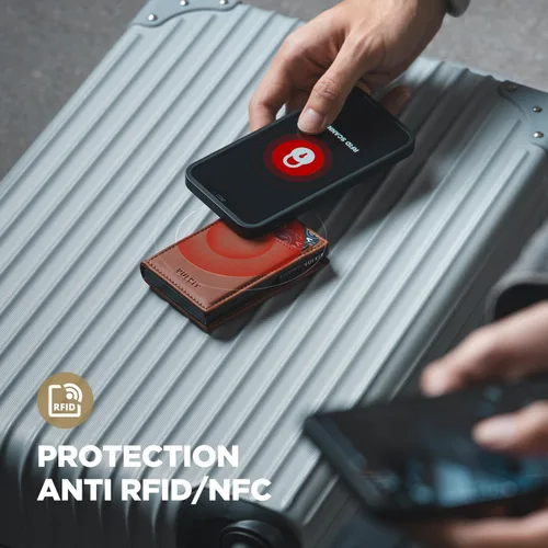 Vista 68 de VULKIT Billeteras delgadas para hombre, con bloqueo RFID, diseño minimalista con capacidad para hasta 11 tarjetas, Negro -, Minimalista