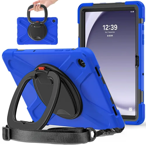 Vista 39 de 360 Rotation Case for Galaxy Tab ActivePro/Tab Active4 Pro/Active 5 Pro 10.1" Sturdy Cover Rotate Ring Stand Shoulder Carrying Strap Hand Strap