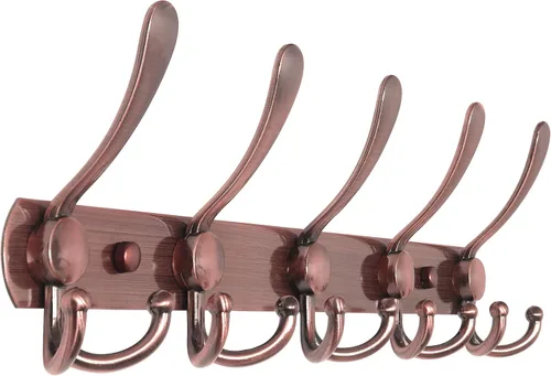 Vista 16 de WEBI Perchero de Pared Montado en Pared, Ganchos para Abrigos Montado en Pared, 5 Ganchos Tri para Colgar Abrigos, Colgador de Pared para Abrigos