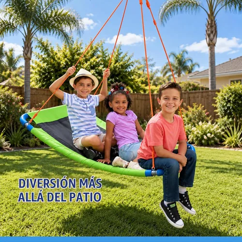 Vista 5 de PLATPORTS Columpio de plataforma – Columpio rectangular grande para niños y adultos