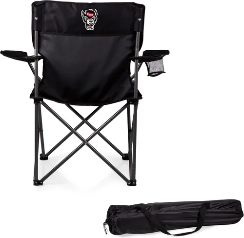 Vista 16 de PICNIC TIME NCAA PTZ - Silla de campamento, silla de picnic, silla de playa con bolsa de transporte (negro)