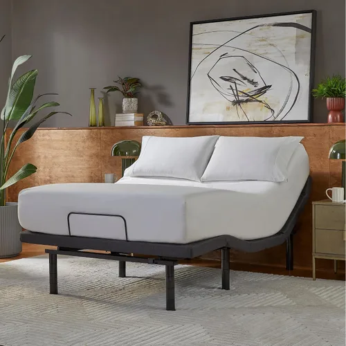 Vista 9 de Beautyrest baselogic Nivel 1 - Base de cama ajustable individual XL - Ajuste de la cabecera, control remoto con cable, patas removibles para diseño
