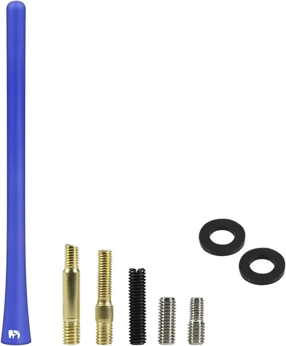 Vista 5 de ONE250 Antena de goma flexible de 7 pulgadas, compatible con Kia - Soul (2008-2019), Rio (2001-2024), Rondo (2007-2024), Mohave Borrego (2008-2019)