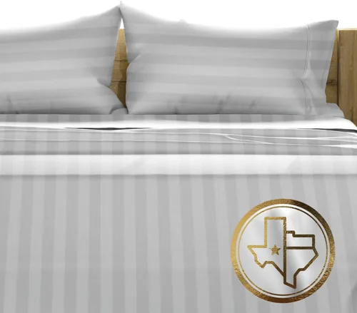 Vista 32 de TEXAS LINEN CO. Juego de 2 fundas de almohada 100% de algodón egipcio, tamaño estándar/Queen, fundas de almohada de lujo de alta serie color beige