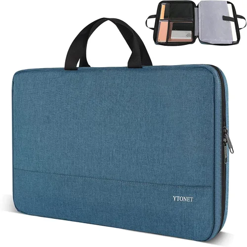 Vista 29 de Ytonet Funda profesional para transportar laptop de 13 a 13.3 pulgadas, delgada, con asas, resistente al agua, compatible con laptops MacBook Air