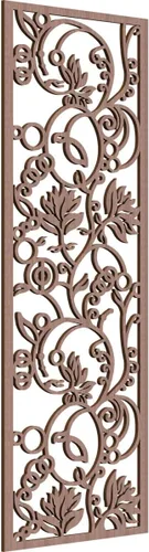 Vista 152 de Caspian Paneles de pared de madera con calado decorativo perforado, 9 3/8 pulgadas de ancho x 24 3/8 pulgadas de alto x 1/4 de alto, cereza
