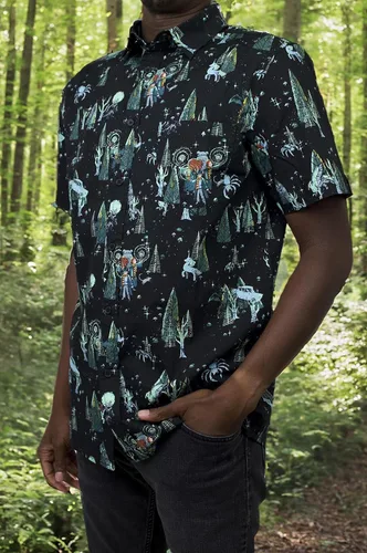 Vista 4 de Fifth Sun Camisa con botones de Harry Potter para hombre