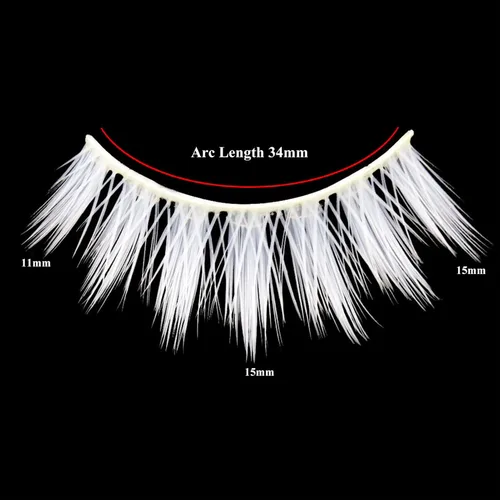 Vista 7 de Luwigs Pestañas postizas blancas para cosplay, Halloween, herramientas de extensión de pestañas blancas, reutilizables, aspecto natural, anime