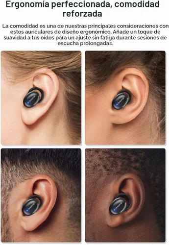 Vista 6 de 1MORE Auriculares inalámbricos auténticos [2ª generación], Bluetooth 5.0, tiempo de reproducción de 24 horas, auriculares estéreo intrauditivos