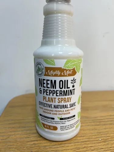Vista 7 de Mighty Mint Spray nutritivo para plantas de aceite de neem y menta, brillo natural de hojas para uso en interiores y exteriores, fórmula a base