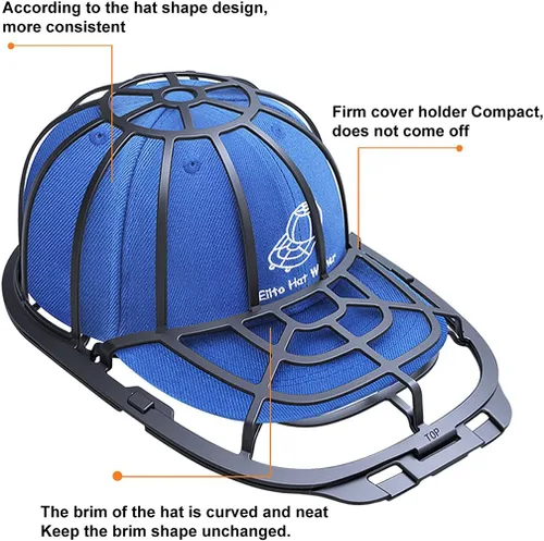 Vista 4 de Eiito Lavadora de sombreros para lavadora, paquete de 2 limpiadores de sombreros para gorras de béisbol, moldeador de sombreros para lavavajillas