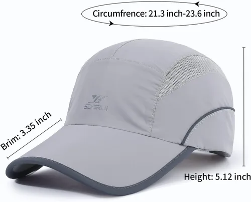 Vista 60 de Gorra deportiva de malla ligera de secado rápido para hombres y mujeres