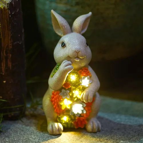 Vista 11 de Nacome Estatuas solares de jardín al aire libre tortuga con suculentas y 7 luces LED – Decoración de césped Estatua de tortuga para patio, balcón