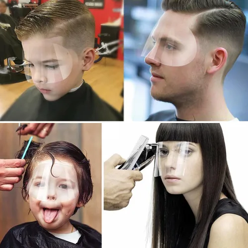 Vista 6 de WALWAL 50 viseras desechables transparentes para ducha, protectores de ojos para corte de pelo, tinte de cabello y cuidado posterior de pestañas