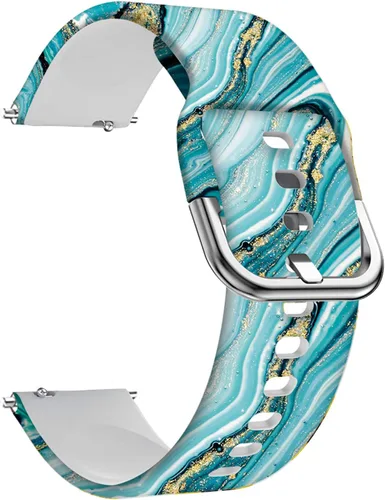 Vista 9 de Correa de silicona universal de repuesto para reloj, 25/32 pulgadas, correas suaves compatibles con reloj Gizmo/Samsung Galaxy Watch Active/1.65