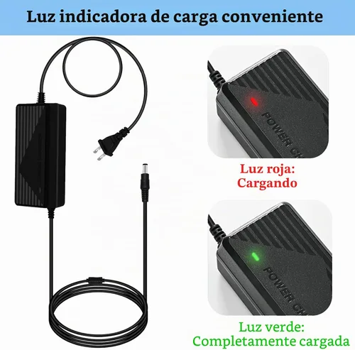 Vista 4 de Cargador eléctrico de scooter de 42 V 2 A para baterías de litio de 36 V, cable de carga con 4 enchufes, compatible con adaptador de corriente