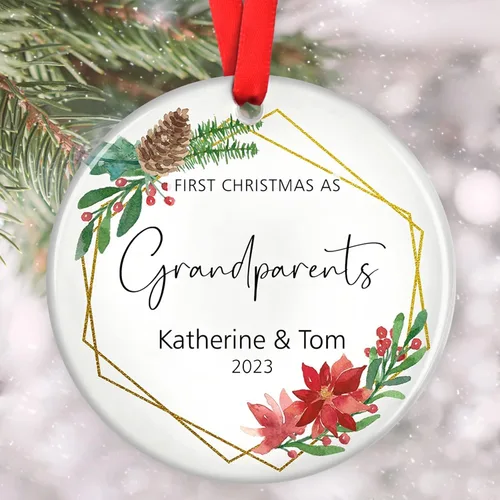 Vista 15 de Adornos familiares personalizados, adorno de Navidad familiar, decoración del hogar de Navidad, regalos de Navidad para la familia, adornos de árbol