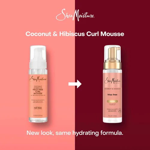 Vista 9 de Espuma para rizos SheaMoisture de coco y hibisco para control del encrespamiento con manteca de karité 7.5 oz