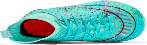Vista 2 de Tenis de fútbol unisex competitivos para hombres y mujeres, botas de fútbol para interiores y exteriores, botas de fútbol atléticas, césped mundial