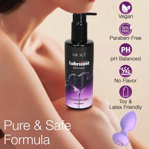 Vista 4 de Juego de lubricantes a base de agua, lubricantes de 8 + 2 onzas para privacidad y juguetes, gel lubricante natural de larga duración para hombres