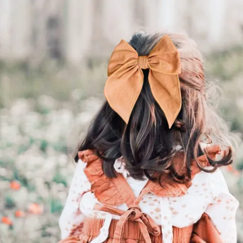 Vista 4 de Niceye Fable Lazos para el Cabello de Niñas de Algodón y Lino Pinzas de Cocodrilo para el Cabello para Niñas Pequeñas Niños Pequeños Accesorios