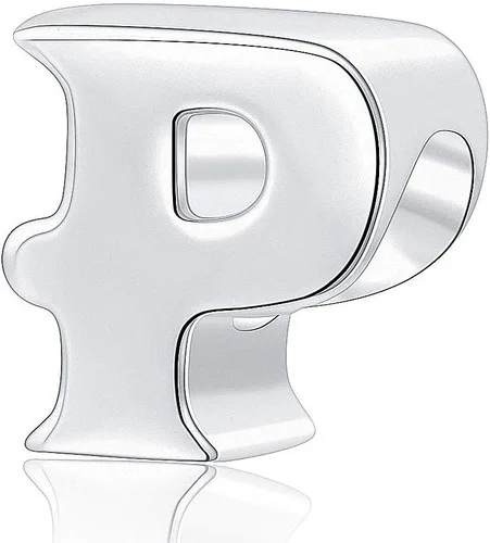 Vista 13 de Abalorio de plata de ley 925 con letra inicial de la A a la Z del alfabeto, se adapta a pulseras Pandora, collar de joyería de regalo para el día