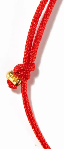 Vista 4 de Naz Collection Pulsera de amor de cadena roja chapada en oro brillante de 0.236 in con dije de corazón, Oro Phoebe