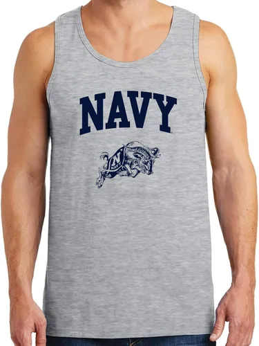 Vista 2 de NCAA Arch Logo - Camiseta sin mangas de la Universidad de la Escuela Navy Midshipmen Deporte Gris