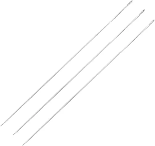 Vista 15 de 10 agujas Lei para fabricación de Leis, aguja de costura de ojos grandes de 4.7 pulgadas para manualidades, aguja larga de Lei para hacer flores