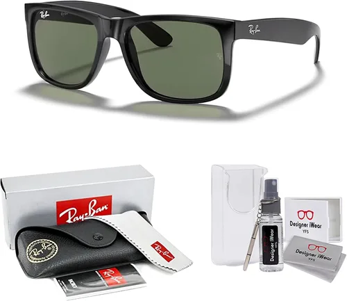 Vista 64 de Ray-Ban RB4165 JUSTIN Sunglasses For Men For Women+BUNDLE with ACCESSORY EYEWEAR KIT