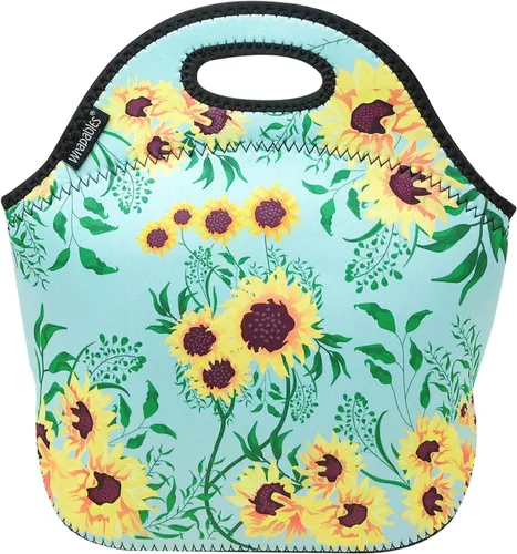 Vista 13 de Wrapables® Bolsa de almuerzo de neopreno aislada, plátanos