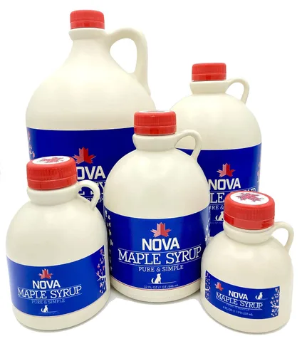 Vista 3 de Nova Maple Syrup, jarabe de arce puro grado A oscuro y robusto (Pint)