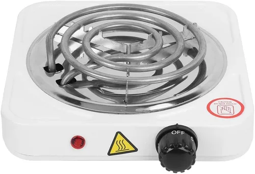 Vista 7 de Estufa eléctrica portátil de acero inoxidable, 1000 W de alta potencia, calentador eléctrico de un solo tubo, enchufe de EE. UU. 110 V, diseño