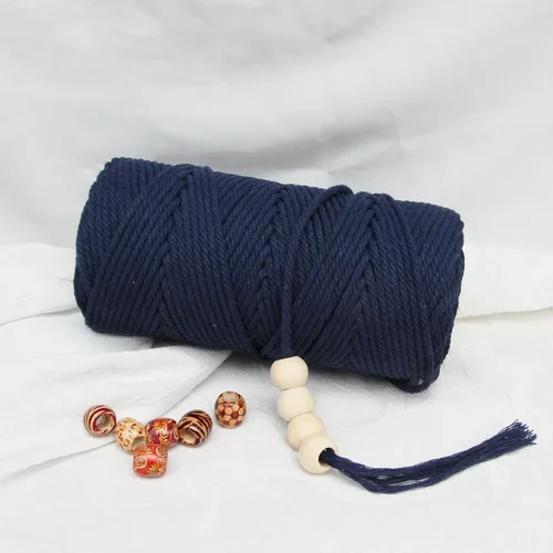 Vista 31 de Cordón de macramé beige de 0.078 pulgadas x 220 yardas, cuerda de algodón torcido de 4 hebras natural para colgar en la pared, manualidades, cordel