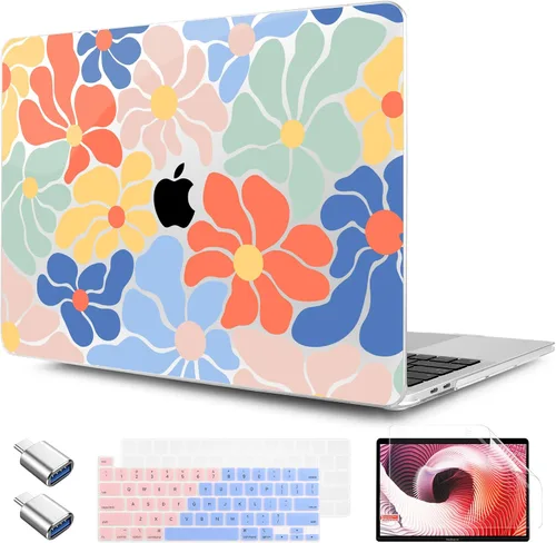 Vista 17 de TWOLSKOO Funda compatible con MacBook Pro de 13 pulgadas 2023-2016 A2338 M2/M1 A2251 A2289 A2159 A1989 A1706, cubierta rígida de plástico y funda