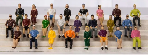 Vista 16 de Lionel Accesorios de tren modelo de calibre O eléctrico, paquete de personas de carnaval Paquete de figuras de leñadores