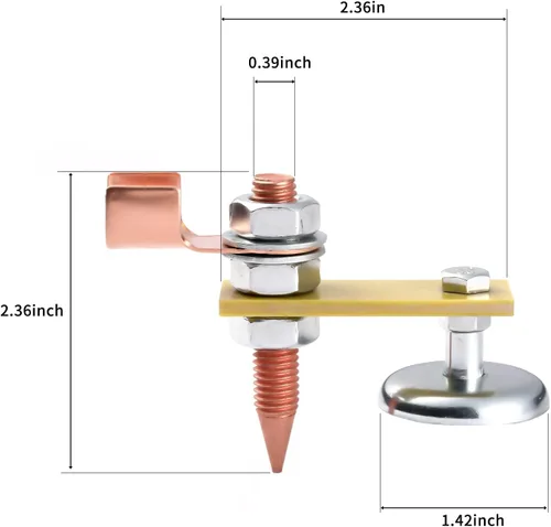 Vista 6 de Paquete de 2 herramientas de sujeción magnética de soldadura con 2 varillas conductoras, cabeza magnética de soldadura, fuerte magnetismo de succión