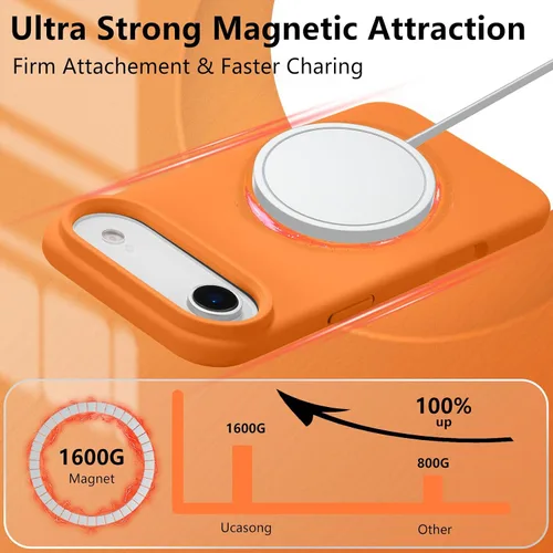 Vista 651 de Funda magnética de silicona para iPhone 13 Pro, color blanco antiguo [Compatible con Magsafe] [Forro de microfibra suave antiarañazos], funda