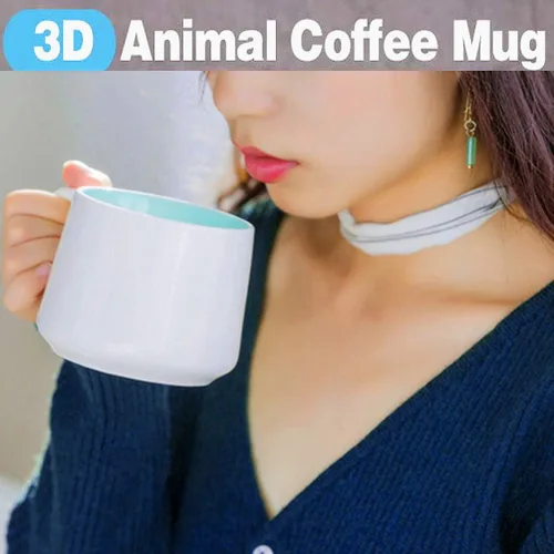 Vista 6 de Tazas de café de cerámica con diseño de vaca, 3 piezas, tazas de café de cerámica con manualidades, porcelana pequeña, vaca y cuchara, taza