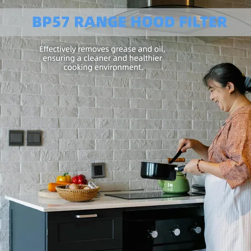 Vista 6 de BP57 - Filtro de ventilación para campana de estufa con lente de luz, filtro de grasa de escape de cocina, filtro de aire de grasa de 11 3/8