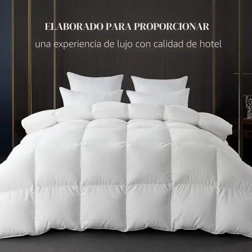 Vista 2 de WhatsBedding - Edredón de fibra de plumón, relleno de edredón tamaño King, 106 x 90 pulgadas