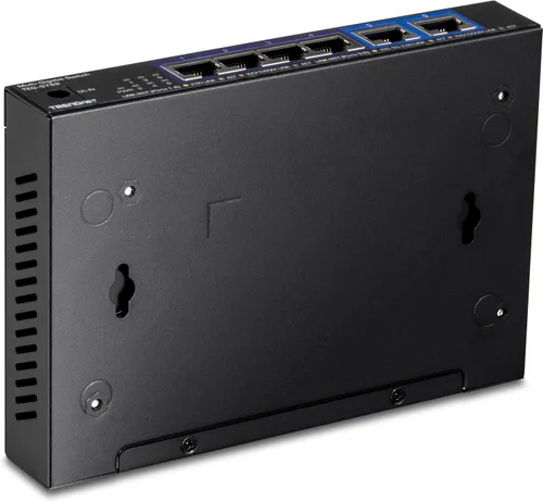Vista 18 de TRENDnet Switch 10G de 6 puertos, 4 puertos 2.5G RJ-45 Base-T, 2 puertos RJ-45 10G, capacidad de conmutación de 60Gbps, montable en pared