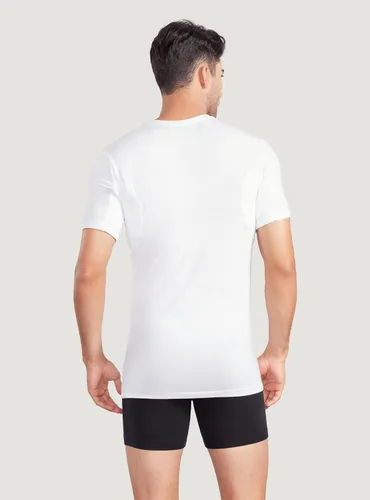 Vista 3 de DAVID ARCHY Men's Undershirt with Underarm Sweat Proof Pads, Bamboo Rayon T-Shirt Odor Defense Tees for Men, 2-Pack
