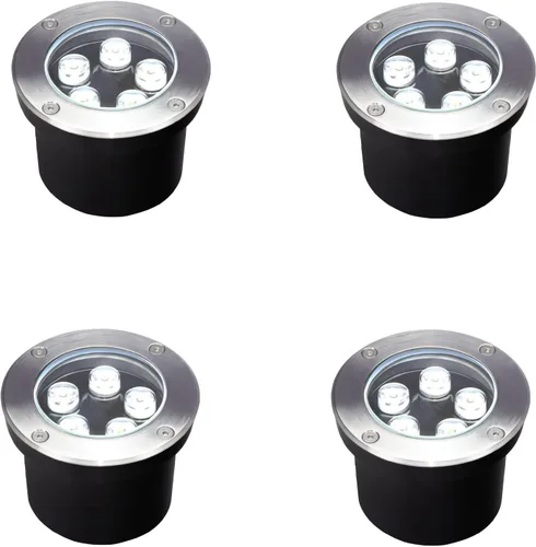 Vista 7 de Luces de suelo para exteriores de 5 W, voltaje de línea 110 V 120 V, iluminación impermeable de paisaje cableada, lámpara subterránea empotrada